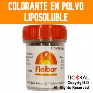 F.COLORANTE POLVO LIPOSOLUBLE NARANJA 5GR x 4